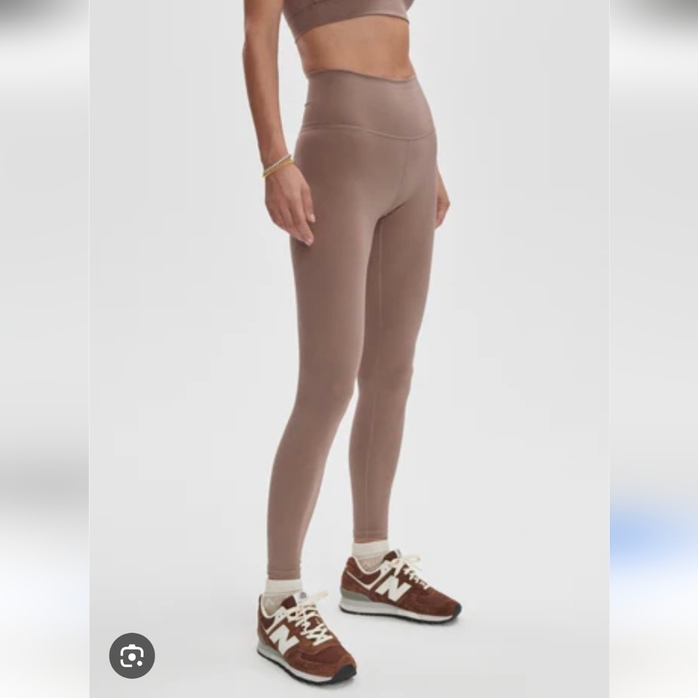 Varley Free Soft 25" High Rise Leggings Cropped Green/Taupe 4 Way Stretch